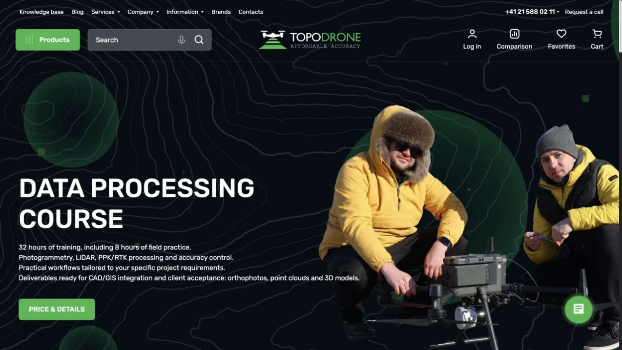 Интерфейс проекта TOPODRONE